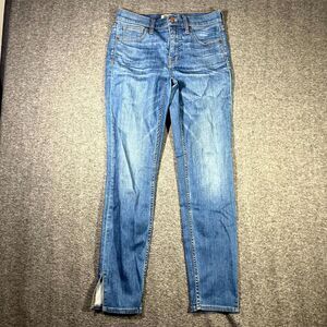 Madewell Womens 27 Denim Jeans Blue 9" High Rise Skinny Light Wash Ankle Slit